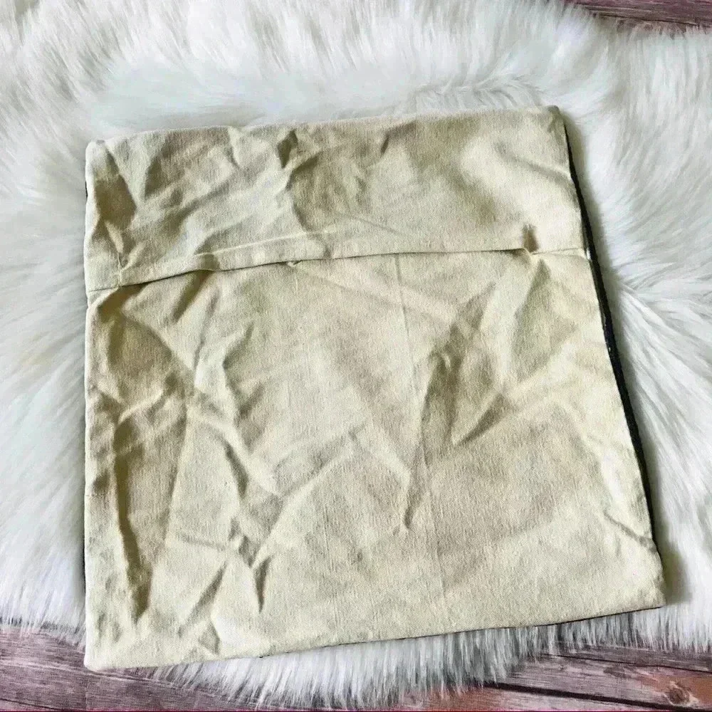 Vintage Hand Made Embroidered Wool Knit Pillow